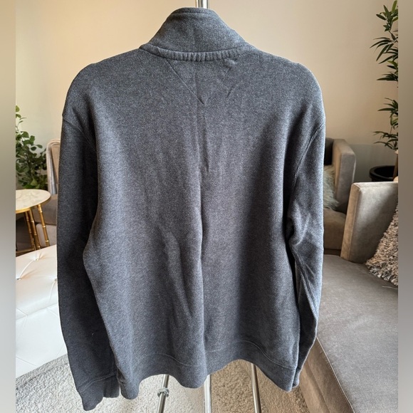 Tommy Hilfiger Gray Pullover sweater zip size large - Picture 3 of 10